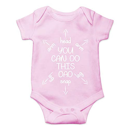 You Can Do This Dad - Ain't No Papa Like The One I Got - Funny Romper, One-Piece Baby Bodysuit (Newborn, White)