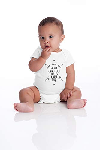 You Can Do This Dad - Ain't No Papa Like The One I Got - Funny Romper, One-Piece Baby Bodysuit (Newborn, White)