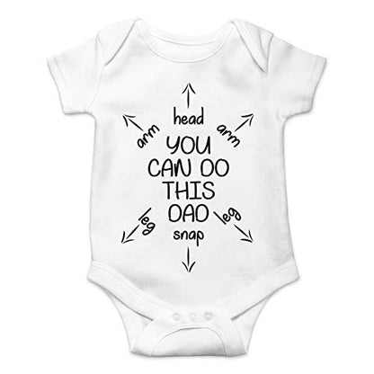 You Can Do This Dad - Ain't No Papa Like The One I Got - Funny Romper, One-Piece Baby Bodysuit (Newborn, White)