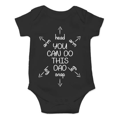 You Can Do This Dad - Ain't No Papa Like The One I Got - Funny Romper, One-Piece Baby Bodysuit (Newborn, White)