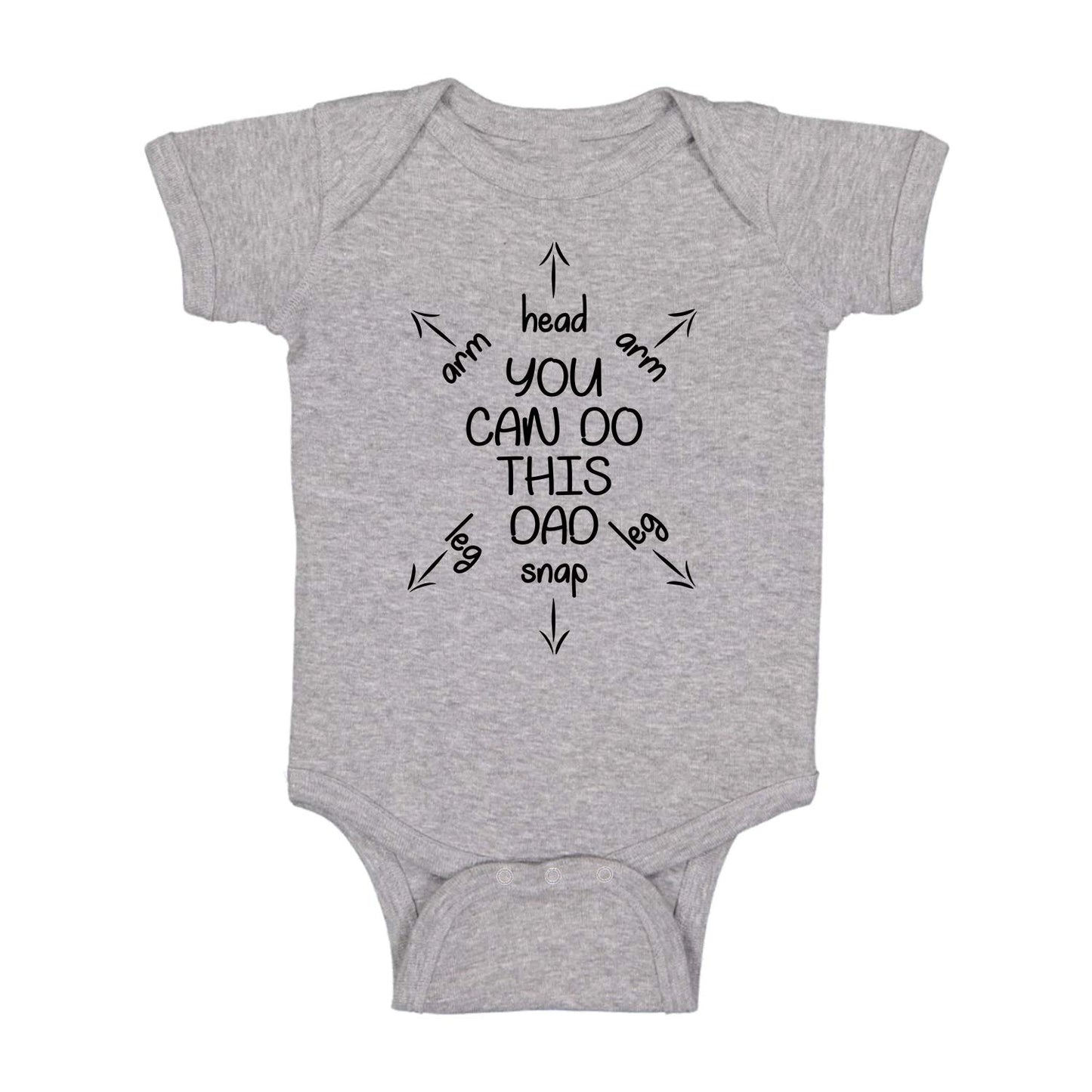 You Can Do This Dad - Ain't No Papa Like The One I Got - Funny Romper, One-Piece Baby Bodysuit (Newborn, White)