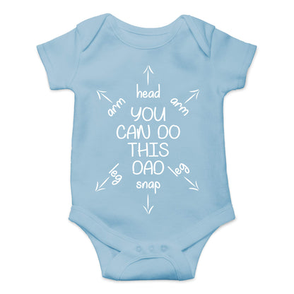 You Can Do This Dad - Ain't No Papa Like The One I Got - Funny Romper, One-Piece Baby Bodysuit (Newborn, White)