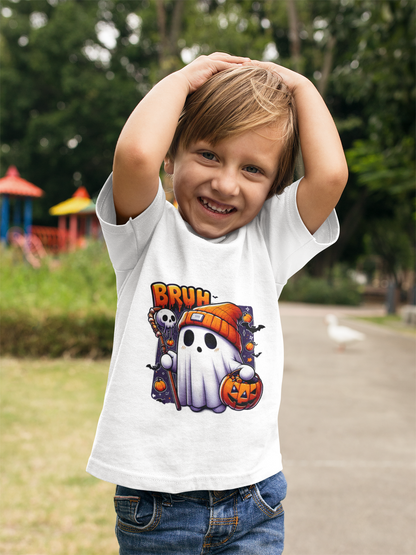 👻 Spook Up Your Kid’s Style with the Bruh Ghost Tee! 👻