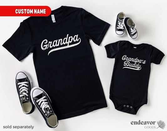 Grandpa & Me Matching Shirts Grandpa's Boy Baby Girl New Grandpa Shirt Matching Grandpa Grandson Shirt, Fathers Day Gift for Grandpa Custom