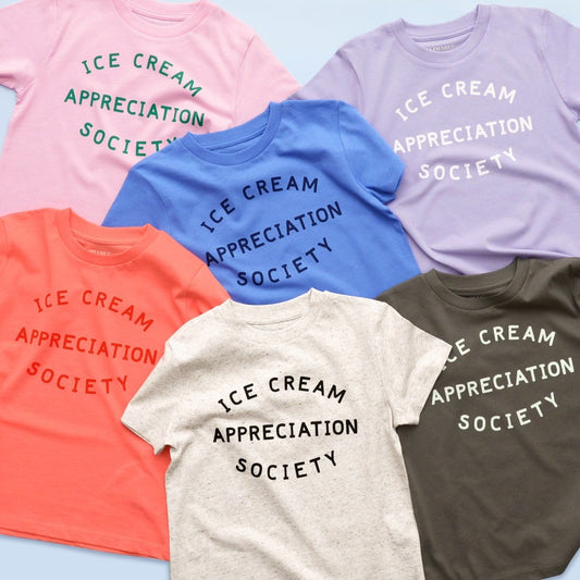 Ice Cream Appreciation Society Kids T-Shirt - Summer T Shirt - Vacation tee - Girls T-Shirt - Boys T-Shirt - Ice Cream Lover - Kid's Tee NEW